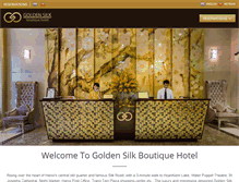 Tablet Screenshot of goldensilkhotel.com